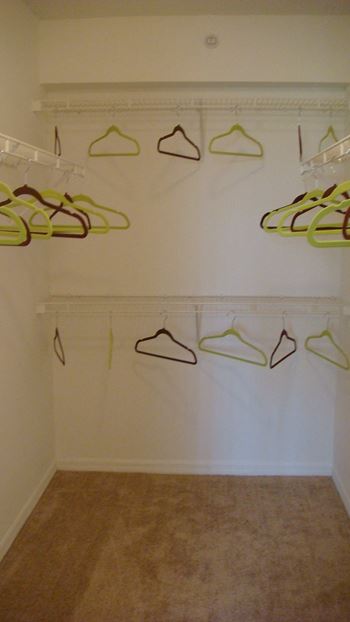 Large closet with shelves 